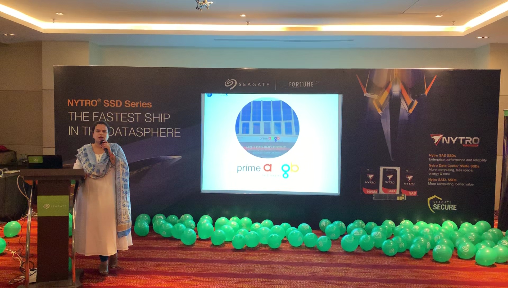 Prime ABGB opening the Seagate and Fortune Nytro SSD event, December 2018